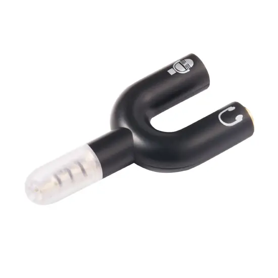 Insten Universal for Samsung iPhone 3.5mm Stereo Male to female Mic and Audio 3.5mm Jack cable Dual 3.5mm Headset and Microphone Y Splitter Adapter with Separate Headphone / Microphone Plugs- Black {5}