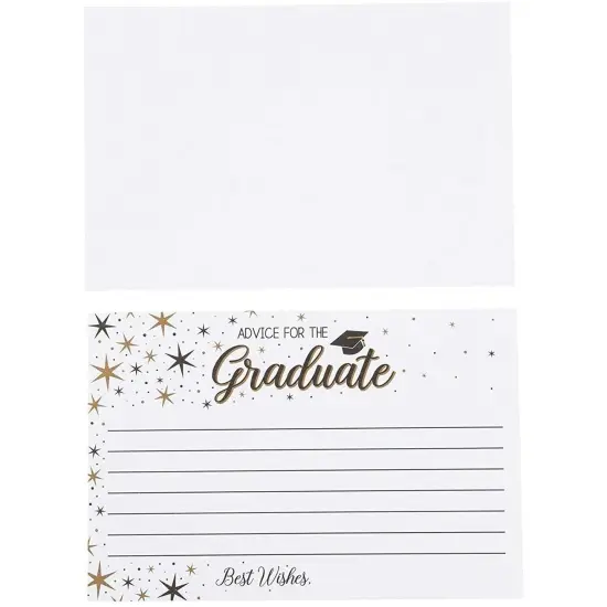 60 Pack Graduation Advice Cards, Advice for the Graduate Party Supplies, Class of 2025 Grad Advices Note Card (4x6 Inch) {7}