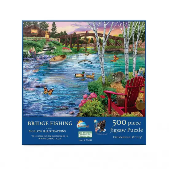 Sunsout Bridge Fishing 500 pc Jigsaw Puzzle 31481 {4}