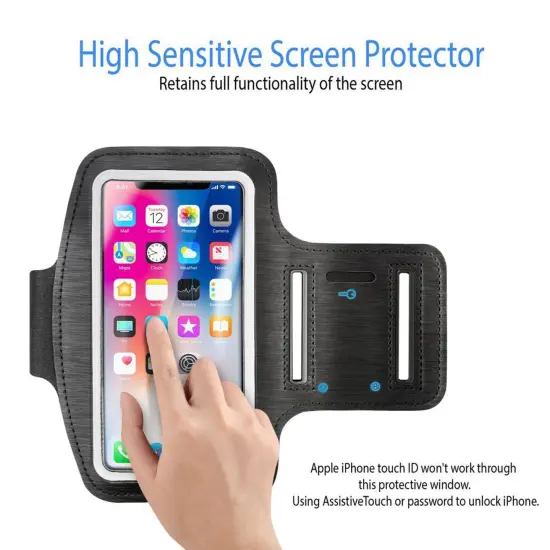 Insten Running Armband Cell Phone Holder for iPhone 13 Mini/12 Mini/SE (3rd 2nd Gen) up to 5.5") Black {2}