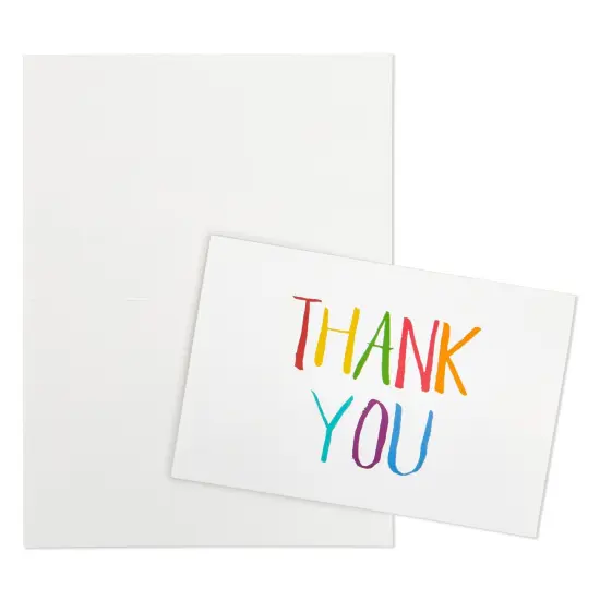 48 Pack 4x6-inch Bulk Thank You Cards with Envelopes - Appreciation Gift Note for Teachers and Kids (6 Assorted Designs) {7}