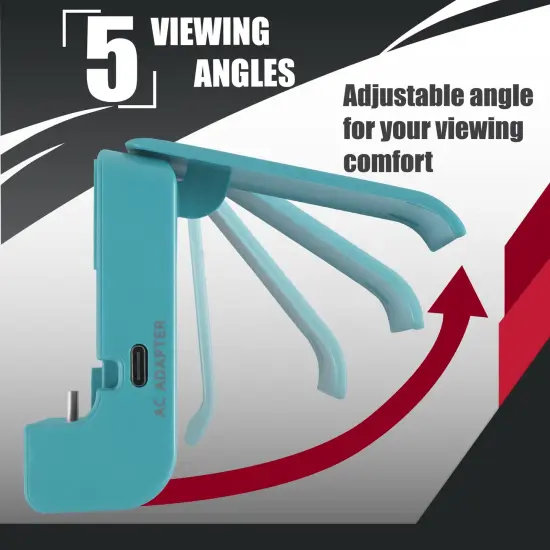 Insten For Nintendo Switch & OLED Model & Switch Lite Charging Dock, Adjustable Docking Station with USB C Port, Turquoise Blue {2}