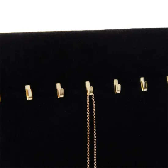 Genie Crafts 2-Pack Jewelry Display for Selling - Velvet Necklace Holder Stand, Organizer for Retail (17 Hooks, Black) {4}