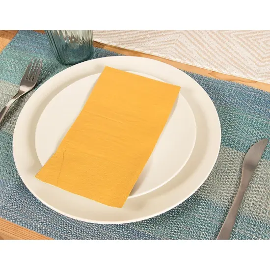 120-Pack Gold Dinner Napkins for Party - Disposable Gold Paper Napkins for Wedding, Birthday, Graduation, 7.5x4.25 In {4}