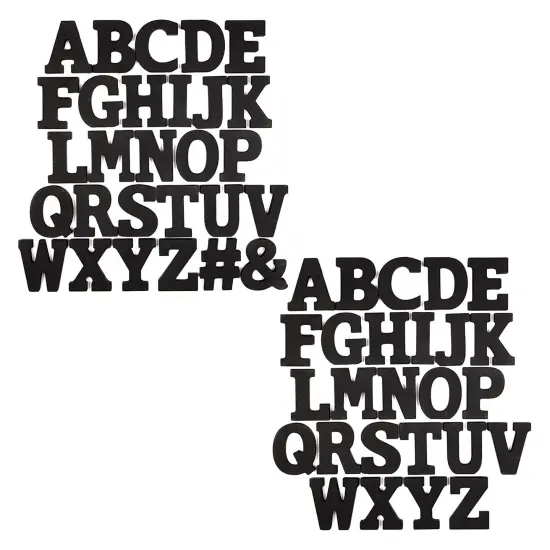 54 Pieces 3D Wooden Alphabet Letters for Tabletop, Home Wall, Party Decor, DIY Crafts, A-Z (3 Inch, Black, 0.6 In Thick) {7}