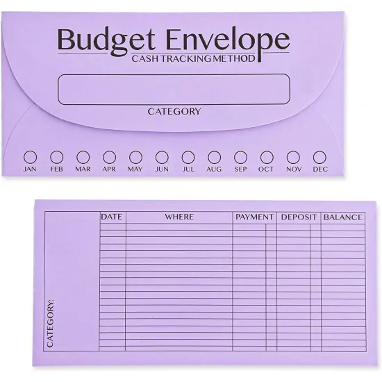 96 Pack Bulk Budget Envelopes for Cash System, Budgeting Tracker Binder, Money Saving Challenge, 12 Colors (6.75 X 3.25 In) Multicolor {7}
