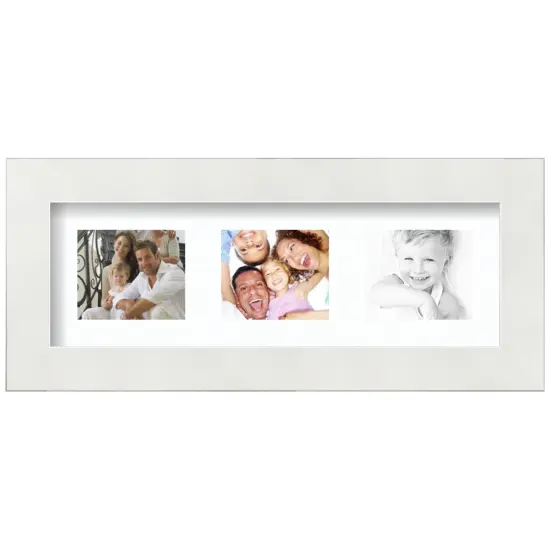 ArtToFrames Collage Photo Picture Frame with 3 - 2.5x3 inch Openings, Framed in White with Over 62 Mat Color Options and Regular Glass (CSM-3966-7649) {6}