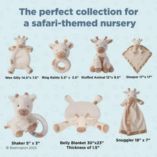 Bearington Lil' Lofty 5.5 Inch Giraffe Baby Rattle - Soft Rattles for Babies 0-6 Months - Baby Rattles & Plush Rings Baby Giraffe Rattle White {4}
