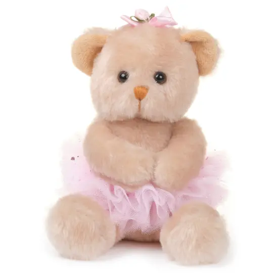 Bearington Collection Bella Plush Ballerina Teddy Bear Stuffed Animal, 6 Inch, For Ages 3-14 Brown {1}