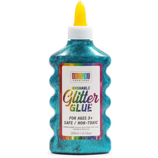 8 Pack Glitter Glue, 6.76 oz Each, Metallic Colors &ndash; Ideal for DIY, School Projects, Arts and Crafts, Easy Squeeze Bottles for Kids and Adults Multicolor {6}