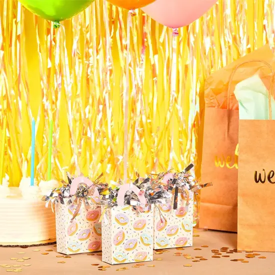 Donut Gift Bag Balloon Weights, Birthday Party Decorations (6 oz, 6 Pack) Silver {3}