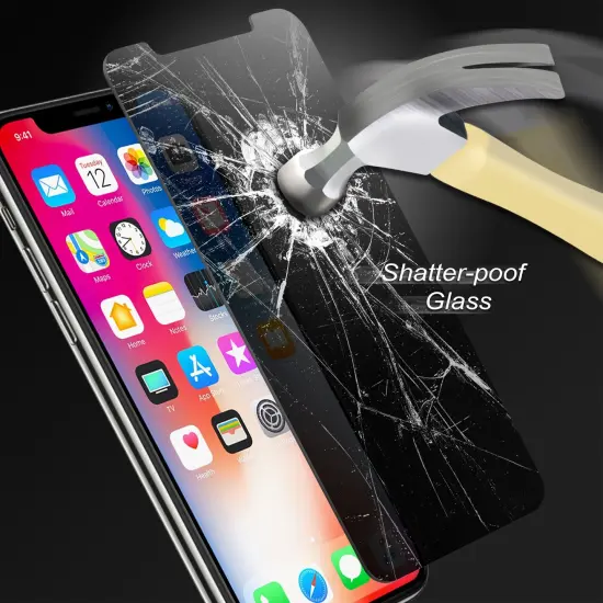 Privacy Glass Screen Protector Compatible with iPhone XS Max 6.5" [2 Pack] Insten Full Protection Anti Spy Tempered Glass Shield Guard [Case Friendly][Anti-Scratch] Grey {5}
