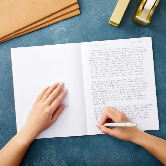 6 Pack Large Bulk Sketchbook Journals, Blank Books Notebooks for Kids, Students, Office Supplies (8.5x11 In) Brown {2}