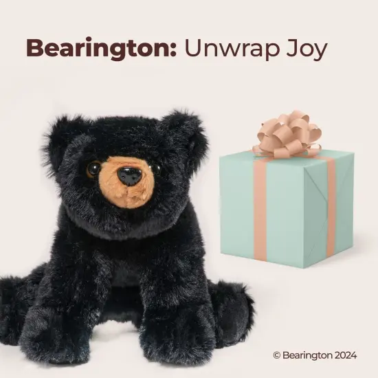 Bearington Baby Bandit Plush Stuffed Animal Black Bear Teddy, 12.5" {5}