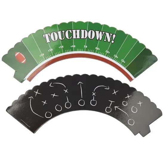 69 Piece Football Party Decorations Kit, Banner, Balloons, Cake and Cupcake Toppers, Cupcake Wrapper Multicolor {6}