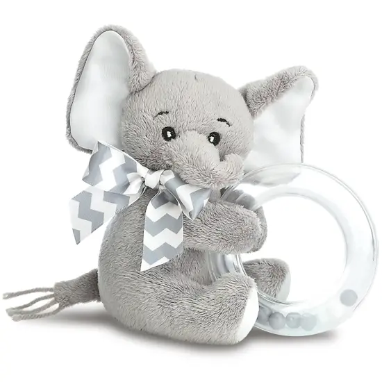 Bearington Lil' Spout The Baby Elephant Stuffed Animal, 5.5 Inch Plush Elephant, For Ages 0-14 Grey {1}