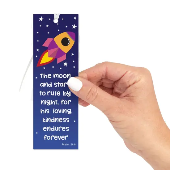 72 Pack Christian Bookmarks Bulk, Religious Scripture, 12 Bible Verse Quotes for Kids (6 x 2 x 0.1 In) Multicolor {4}
