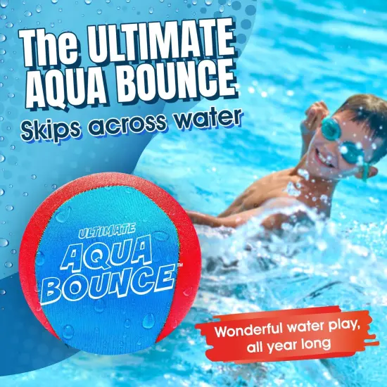 Ultimate Larger 3” Size Skip Balls (Red/Blue) Beach Pool Toys for Kids Ages 3-14Year Old Boys Girls Summer Gifts for Teens Family Fun Water Games Adult Men Women Best Birthday Present {2}