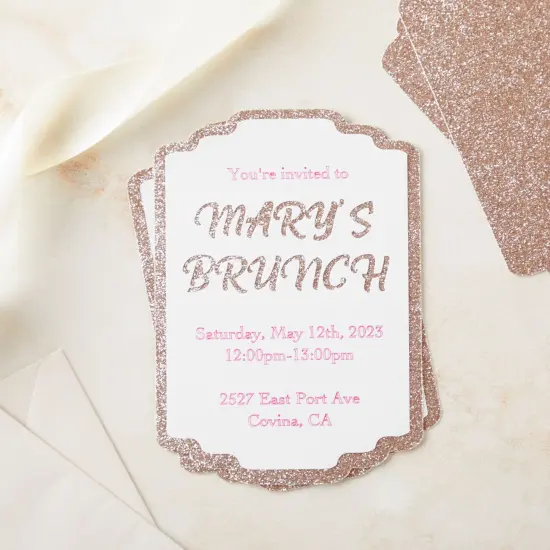 Bright Creations 24 Sheets Rose Gold Glitter Cardstock Paper 8.5 x 11 for Scrapbooking, DIY Projects, Arts and Crafts (280gsm) Pink {3}