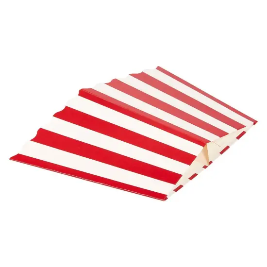 100-Pack of Large Paper Popcorn Favor Boxes, Red & White Candy Holder Containers for Movie Night Favors, Carnival Circus Party Supplies Decorations, (3.7x7.8 In) {5}