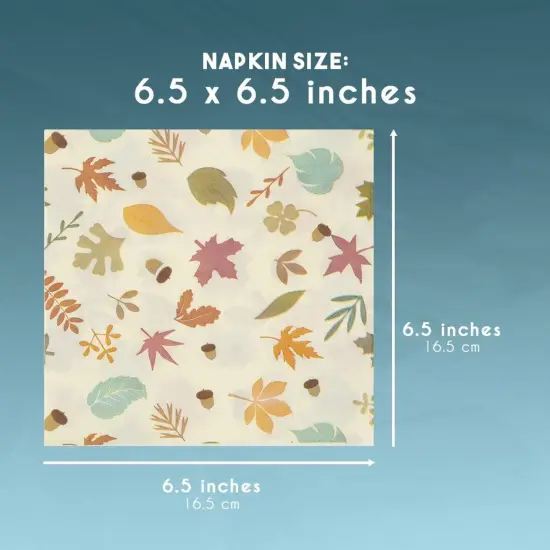 Thanksgiving Party Decorations, Leaf Napkins (6.5 x 6.5 In, 150 Pack) Brown {5}