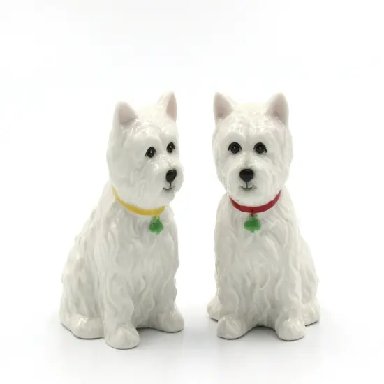 Ceramic Westie Dog Salt & Pepper Shakers, Home D&eacute;cor, Gift for Her, Gift for Mom, Kitchen D&eacute;cor, Christmas D&eacute;cor, Gift for Dog Lover {3}
