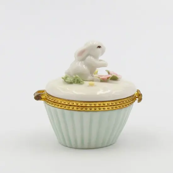 Ceramic Easter Bunny Rabbit Hinge Box, Home D&eacute;cor, Gift for Her, Gift for Mom, Bathroom D&eacute;cor, Spring Decor, Easter Decor {5}