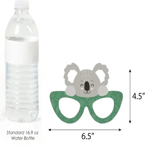 Koala Cutie Glasses and Masks - Paper Card Stock Bear Birthday Party and Baby Shower Photo Booth Props Kit - 10 Count {4}