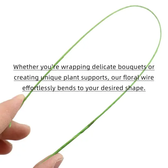 Green Floral Wire 50 PCS 14 Inch 18 Gauge (1.2mm) Paper Wrapped Floral Stem Wire Wreath Wire Florist Wire Strong Wire for DIY Crafts Garland Flower Arrangements and Christmas Wreaths Tree {4}