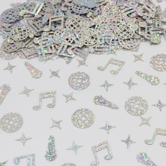 230PCS Disco Confetti, Glitter Disco Ball Party Decorations, Mini Disco Ball Confetti and Music Note Confetti for Disco/Music Party Decorations {1}