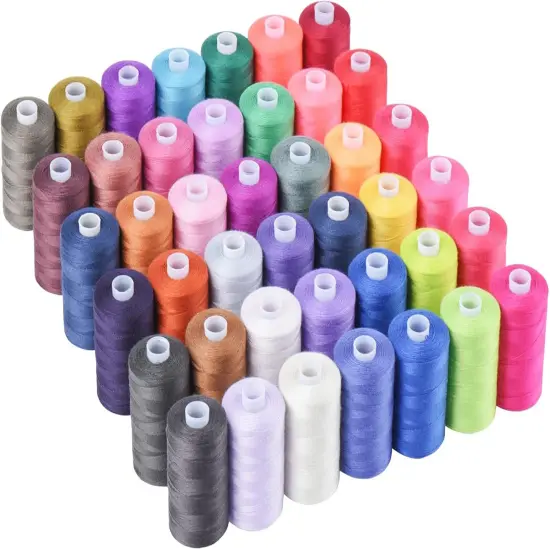 All Purpose Sewing Thread, 42 Spool Assorted 1000 Yards Polyester Threads for Sewing, Handy Polyester Sewing Threads for Sewing Machine - 42 Colors {4}