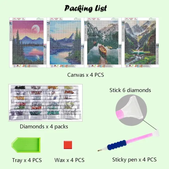Diamond Painting Kits for Adults, Landscape Diamond Art Kits, Diamond Dots Kits, Gem Art for Living Room Wall Art {5}