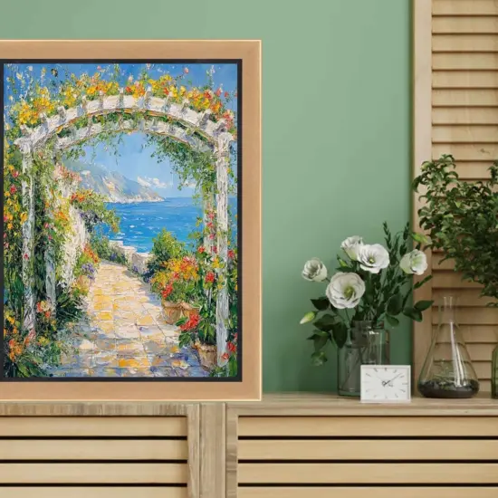 Contemporary Gold With Black Picture Frame 27x40 frame {5}