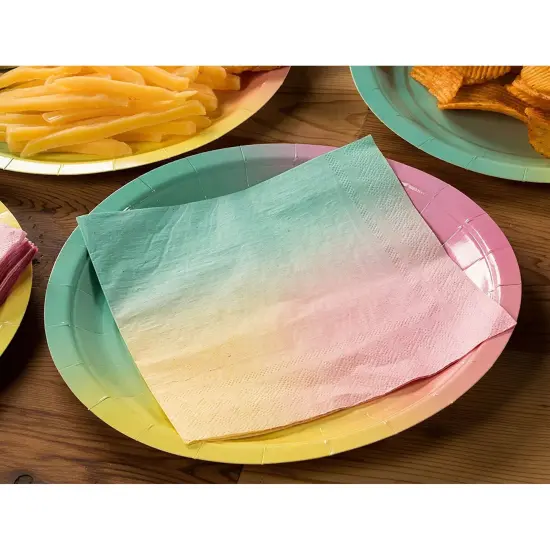 150-Pack Rainbow Cocktail Napkins, 2-Ply Paper, 6.5 x 6.5 In&mdash;Bright Party Napkins for Birthdays, Rainbow-Themed Celebrations, and Events Multicolor {2}