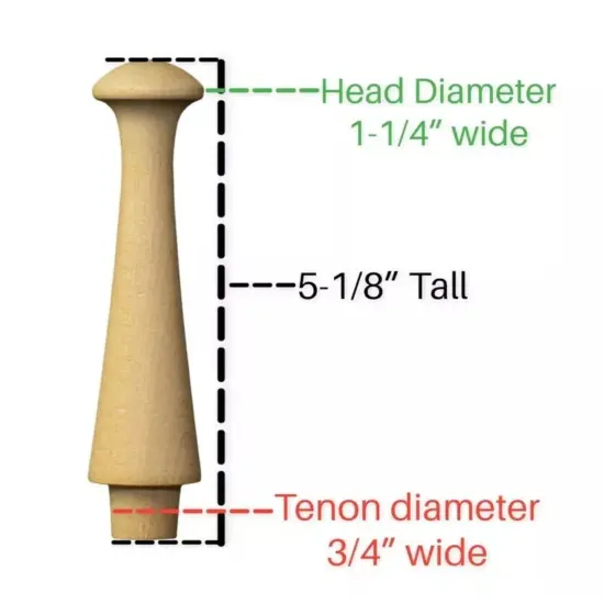 Kitcheniva 5-1/8" Shaker Peg Wall Mount Hanger Peg Hook Craft DIY 5 Pcs {3}