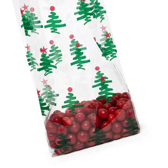 5&rdquo; x 3&rdquo; x 11.5&rdquo; Holiday Cello Bags with Festive Patterns {4}