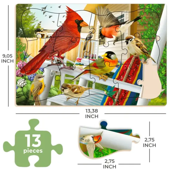 QUOKKA 13 Piece Dementia Activities for Adults - 3 Set Dementia Puzzles for Elderly - Large Piece Gifts Products for Seniors - Alzheimers Jigsaw Puzzle Games for Adults with Birds and Cats {2}