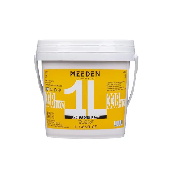 MEEDEN Studio Acrylic Paint-Light Azo Yellow, 1L / 33.8 oz {1}