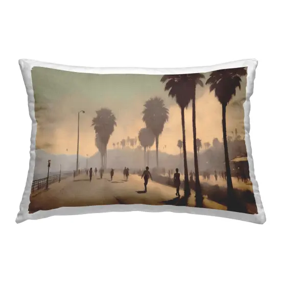 Tropical Promenade Landscape Decorative Printed Throw Pillow Design by Noah Bay, 14 x 7 x 20 {1}