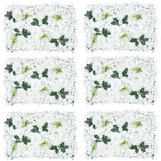 For Wedding Party Decor Hydrangea Panel Bouquet 6 PCS Artificial Flower Wall {3}