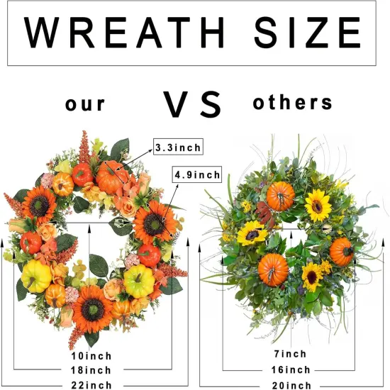 Artificial Autumn Fall Wreaths {4}