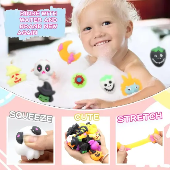 50 PCS Halloween Mochi Squishy Toys {2}