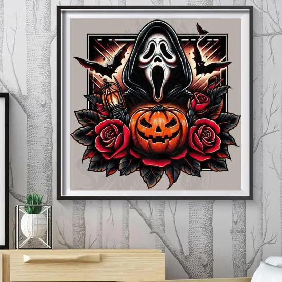 5D DIY Diamond Art Painting Halloween Ghostface {3}