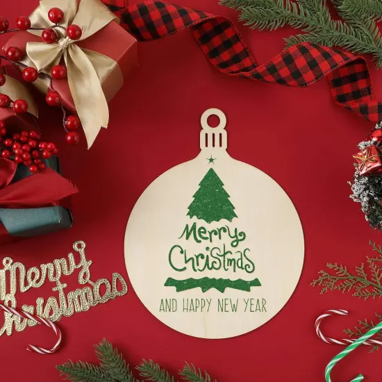 8 Pcs 11 Inch Wooden Star Cutouts Christmas Hanging Ornaments (Lantern Style) {2}