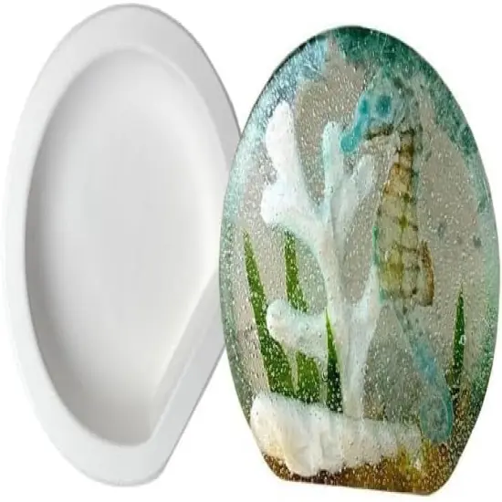 6.5" x 6.5" x 2.25" Round Vertical Paperweight Glass Fusing Frit Casting Kiln Mold {1}