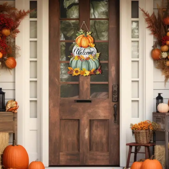 Fall Pumpkin Welcome Sign {2}