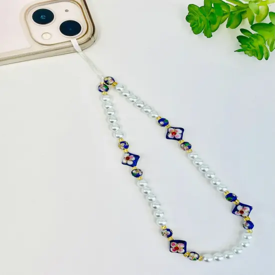 Vintage Hand Painted Classic Blue Cloisonne Bead Value Pack {5}