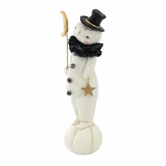 Dee Harvey 11.5 Inch Moonbeam Christmas Figurine , Lightweight Christmas Decor Christmas Snowman Moon Off-white {3}