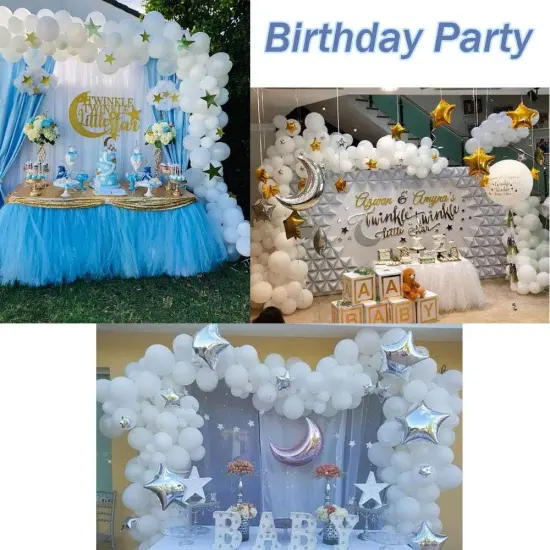 Latex White Balloons, 100-Pack {3}