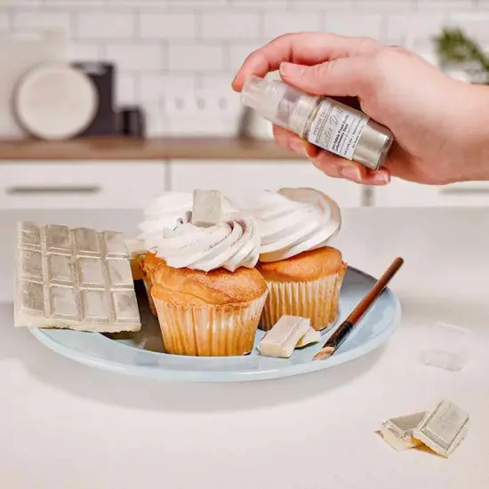 Bakell - Oyster Tan Luster Dust (4g, 1x Pump) Edible Vegan Dust & Paint for Baking, Desserts and Beverages {2}